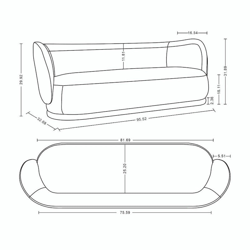 Manhattan Comfort Contemporary Siri Sofa and Accent Chair Set with Pillows