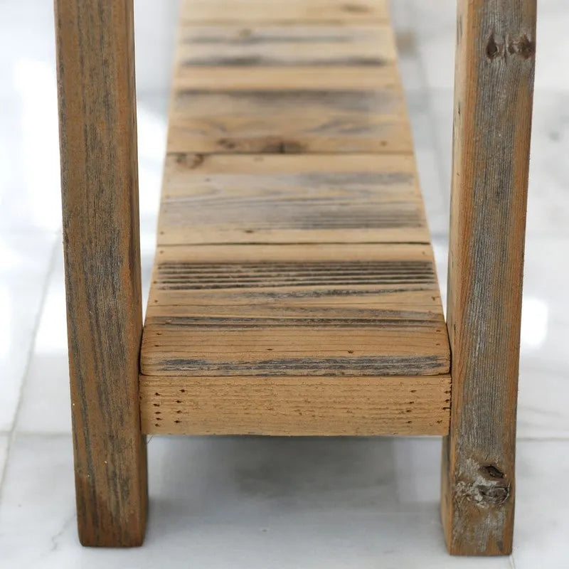 Natural Unfinished Minimilist Console Table