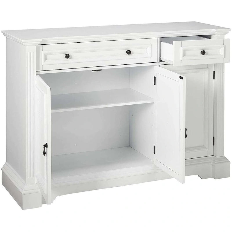 White Sideboard Buffet Breakfront Cabinet